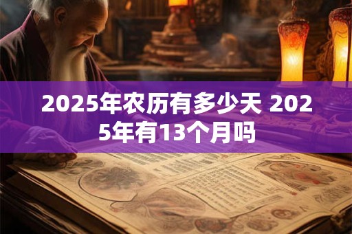 2025年农历有多少天 2025年有13个月吗