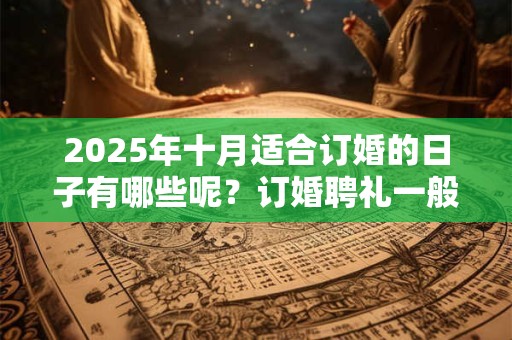 2026年十月适合订婚的日子有哪些呢？订婚聘礼一般给多少？