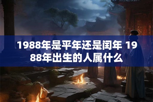 1988年是平年还是闰年 1988年出生的人属什么