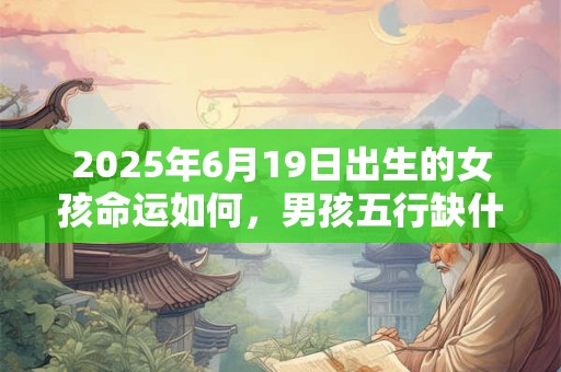 2025年6月19日出生的女孩命运如何，男孩五行缺什么