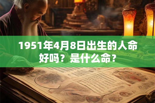 1951年4月8日出生的人命好吗？是什么命？