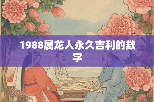 1988属龙人永久吉利的数字
