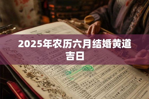 2025年农历六月结婚黄道吉日