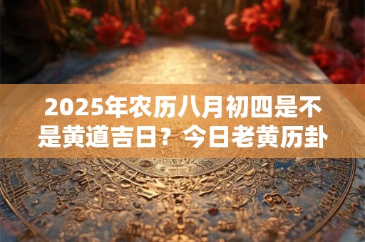 2025年农历八月初四是不是黄道吉日？今日老黄历卦象？