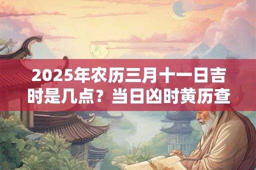 2025年农历三月十一日吉时是几点？当日凶时黄历查询
