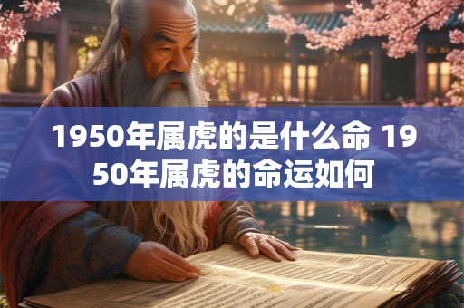 1950年属虎的是什么命 1950年属虎的命运如何