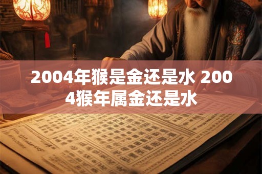 2004年猴是金还是水 2004猴年属金还是水