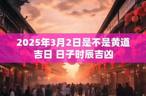 2026年3月2日是不是黄道吉日 日子时辰吉凶