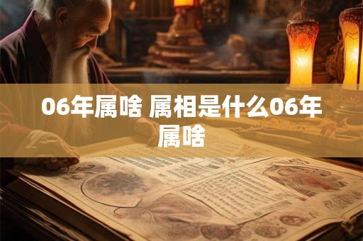 06年属啥 属相是什么06年属啥