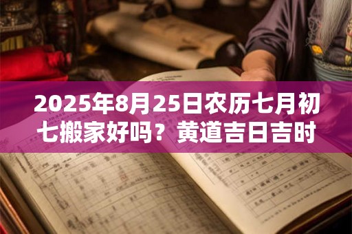 2025年8月25日农历七月初七搬家好吗？黄道吉日吉时查询