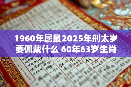 1960年属鼠2025年刑太岁要佩戴什么 60年63岁生肖鼠犯太岁怎么化解