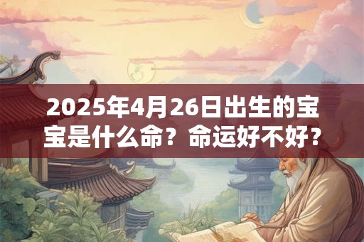 2025年4月26日出生的宝宝是什么命？命运好不好？