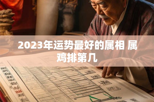 2023年运势最好的属相 属鸡排第几