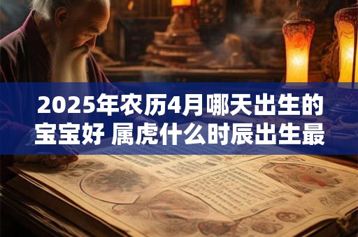 2025年农历4月哪天出生的宝宝好 属虎什么时辰出生最好