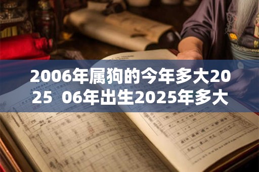 2006年属狗的今年多大2025  06年出生2025年多大年龄