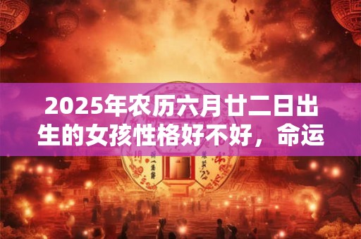 2026年农历六月廿二日出生的女孩性格好不好，命运好不好？