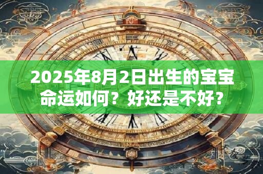 2025年8月2日出生的宝宝命运如何?好还是不好? 2025年8月2日出生的宝宝命运如何?好还是不好?