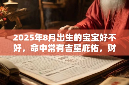 2025年8月出生的宝宝好不好，命中常有吉星庇佑，财库丰隆