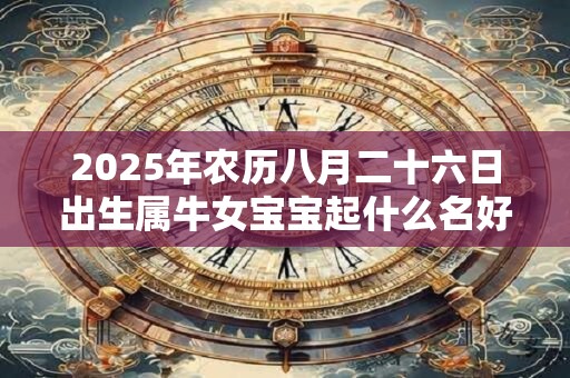 2025年农历八月二十六日出生属牛女宝宝起什么名好