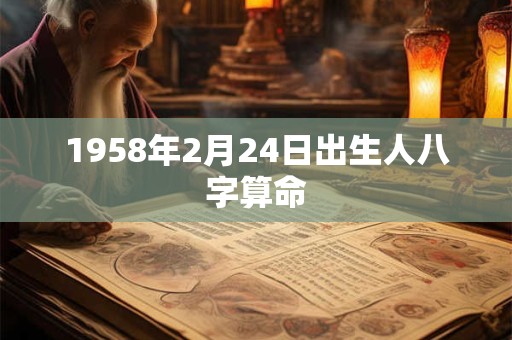 1958年2月24日出生人八字算命