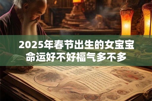 2025年春节出生的女宝宝命运好不好福气多不多