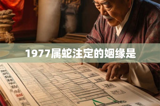 1977属蛇注定的姻缘是 1977属蛇注定的姻缘是