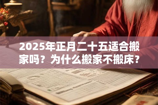 2025年正月二十五适合搬家吗？为什么搬家不搬床？