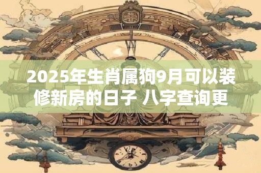2025年生肖属狗9月可以装修新房的日子 八字查询更精准 2025年生肖属狗9月可以装修新房的日子 八字查询更精准