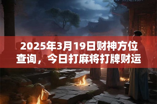 2025年3月19日财神方位查询，今日打麻将打牌财运方位