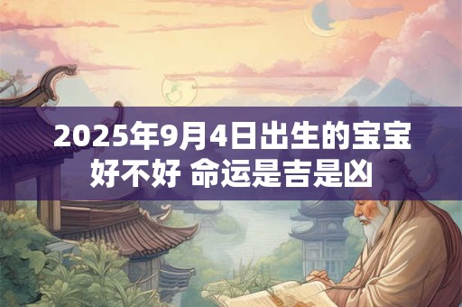 2026年9月4日出生的宝宝好不好 命运是吉是凶 2026年9月4日出生的宝宝好不好 命运是吉是凶