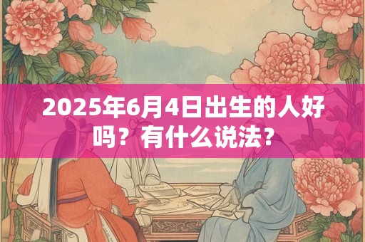2025年6月4日出生的人好吗？有什么说法？