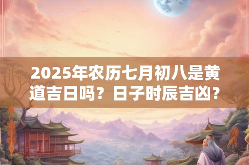2025年农历七月初八是黄道吉日吗？日子时辰吉凶？