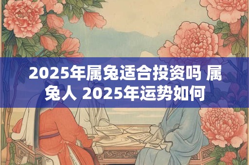 2025年属兔适合投资吗 属兔人 2025年运势如何