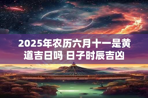 2025年农历六月十一是黄道吉日吗 日子时辰吉凶