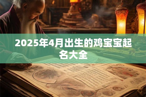 2025年4月出生的鸡宝宝起名大全