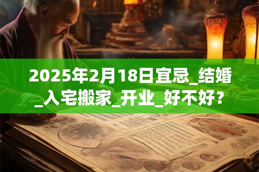 2025年2月18日宜忌_结婚_入宅搬家_开业_好不好？
