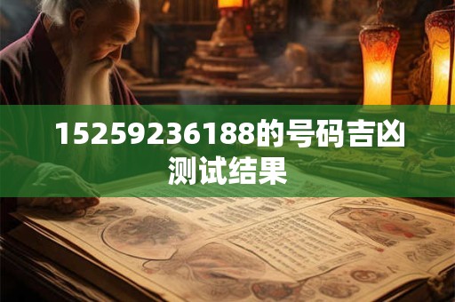 15259236188的号码吉凶测试结果