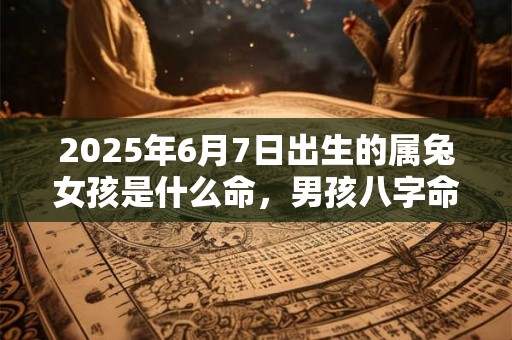 2025年6月7日出生的属兔女孩是什么命，男孩八字命运分析