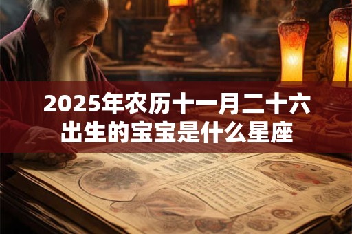 2025年农历十一月二十六出生的宝宝是什么星座