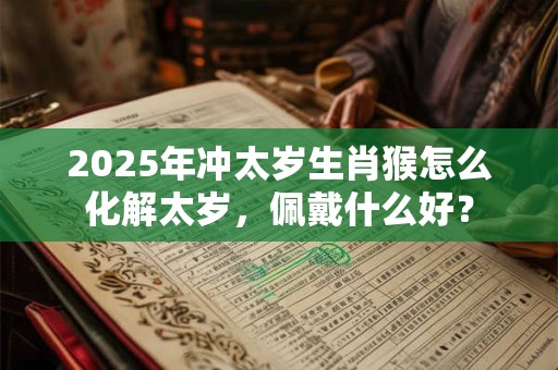 2025年冲太岁生肖猴怎么化解太岁，佩戴什么好？