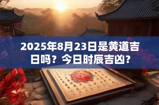 2026年8月23日是黄道吉日吗？今日时辰吉凶？