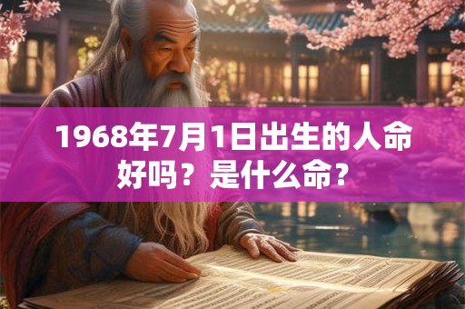 1968年7月1日出生的人命好吗？是什么命？