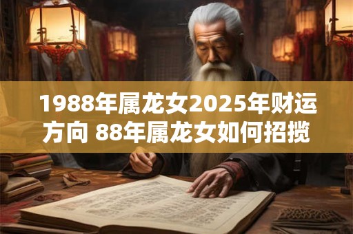 1988年属龙女2025年财运方向 88年属龙女如何招揽财气