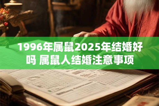 1996年属鼠2025年结婚好吗 属鼠人结婚注意事项