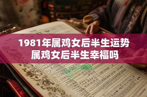 1981年属鸡女后半生运势 属鸡女后半生幸福吗