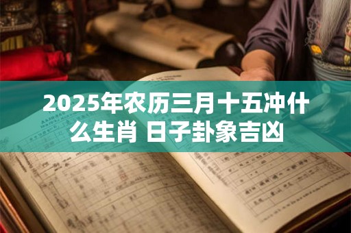 2025年农历三月十五冲什么生肖 日子卦象吉凶 2025年农历三月十五冲什么生肖 日子卦象吉凶