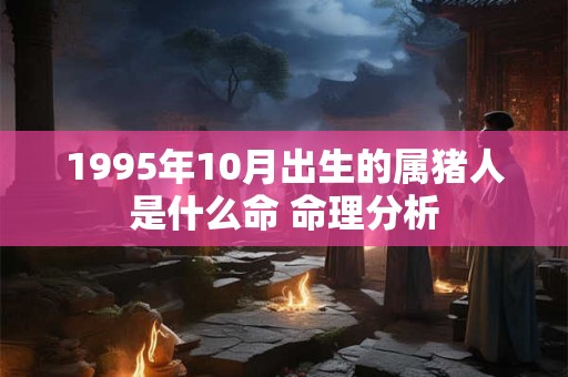 1995年10月出生的属猪人是什么命 命理分析