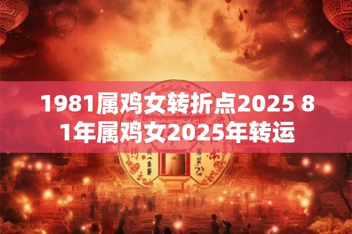 1981属鸡女转折点2025 81年属鸡女2025年转运