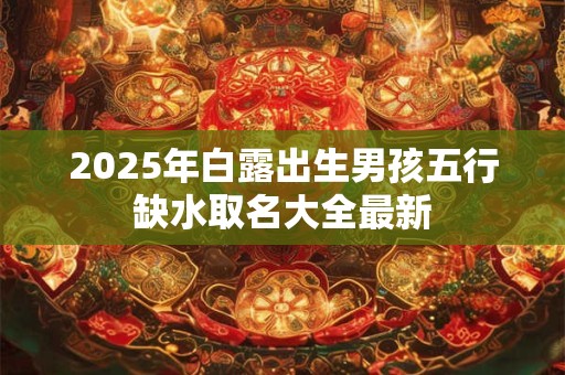 2025年白露出生男孩五行缺水取名大全最新