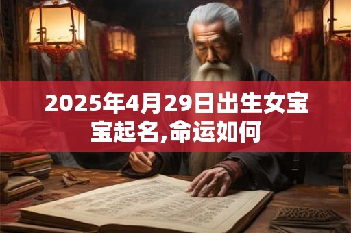 2025年4月29日出生女宝宝起名,命运如何 2025年4月29日出生女宝宝起名,命运如何